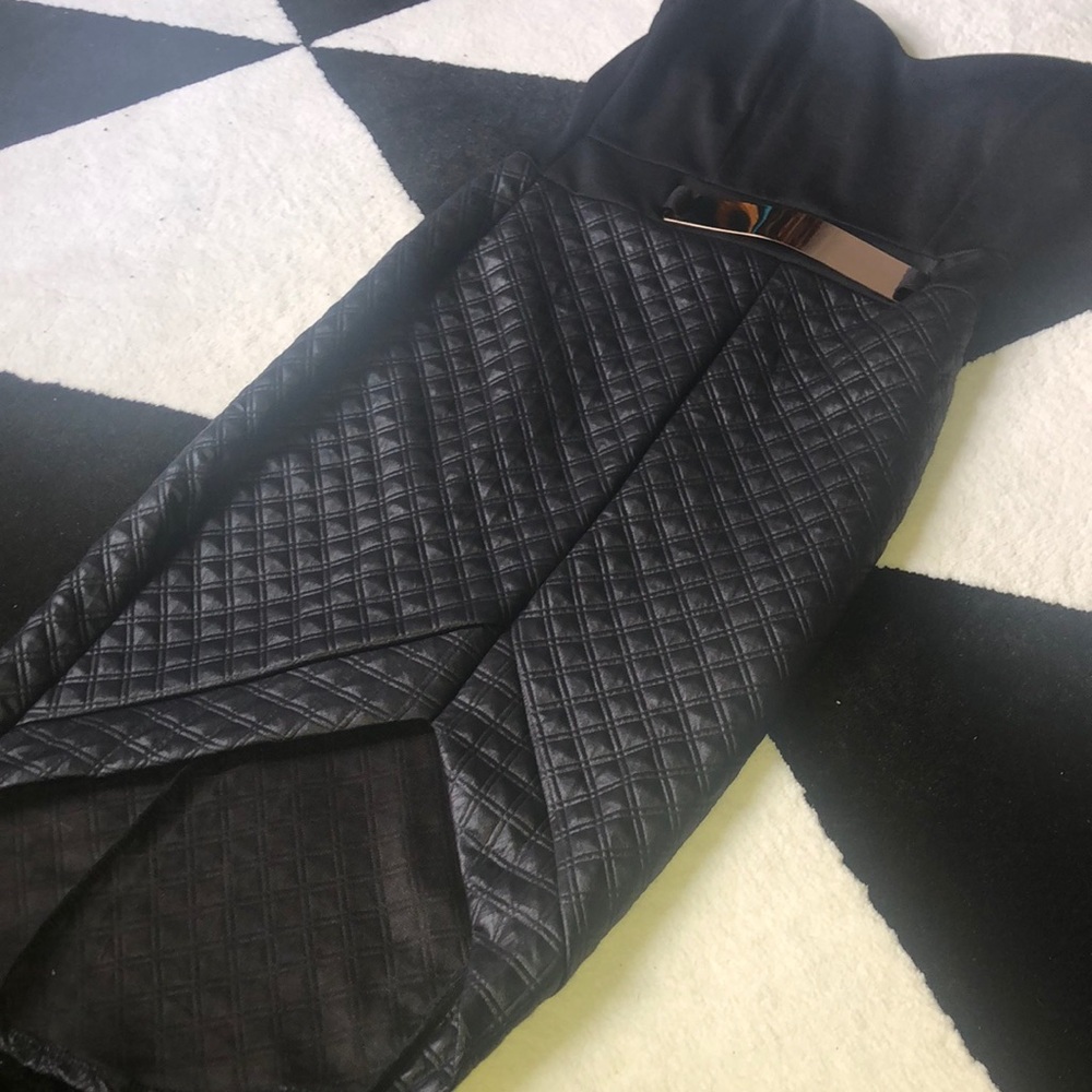 Windsor black shiny quilted dress